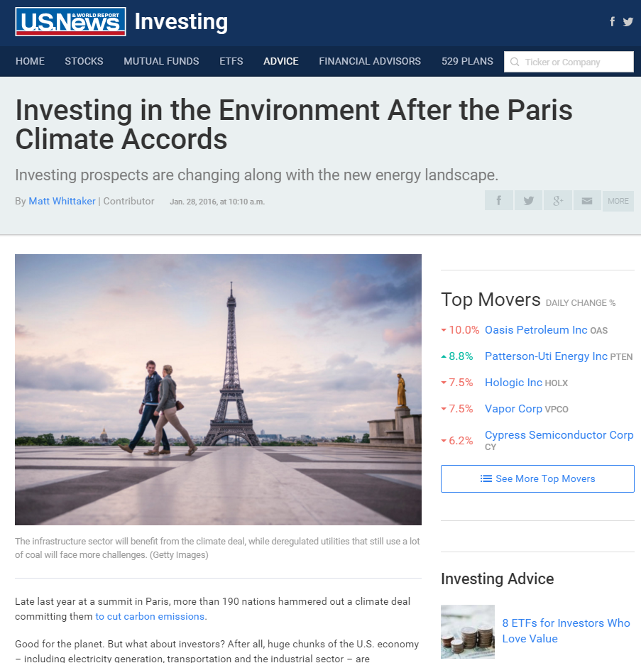 U.S. News & World Report article